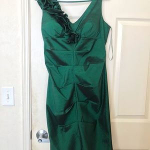 Green floral dress